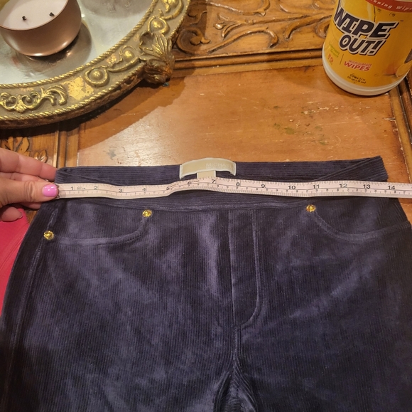 Michael Kors Pants Couduroy blue velvet like new, size small - Picture 8 of 9